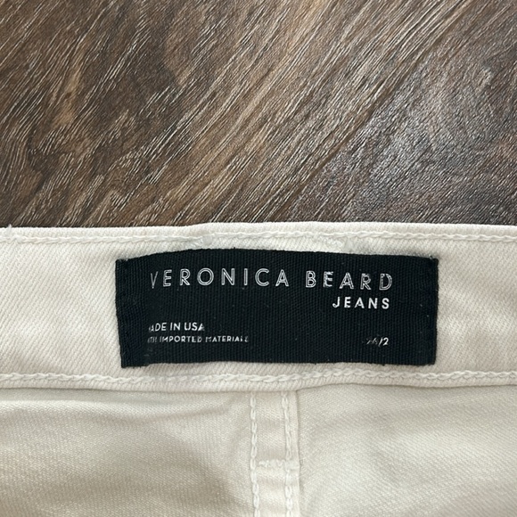 Veronica Beard Ryleigh High Rise Slim Straight Jeans Ecru Size 26/2 off white - Picture 5 of 16